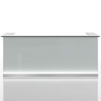 Crystal Glass Reception Desk with Light by Kansole Furniture